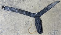 (BG) Vtg Sears & Roebuck Leather Gun Holster Belt,