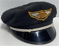 (BG) Vtg Harley Davidson Capitan Hat, Size 6-7/8