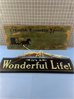 SIGNED AMISH SIGN & MORE