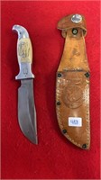 RH RUANA KNIFE & SHEATH, 4" BLADE, 7 1/2" OVERALL
