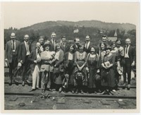 8x10 Group photo on train tracks