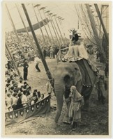 8x10 Woman riding on elephant