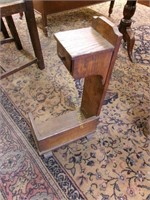 Petite Oak Smoking Stand with Book Rest