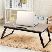 JMLHMXC Bamboo Laptop Desk Bed Tray Table Adjustab