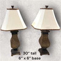 Pair of Lamps Bronze like colored