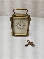 Antique Carriage Clock w. Key