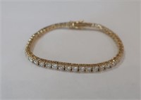 14ct yellow gold Diamond tennis bracelet