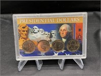 Set of 4 Mt Rushmore Presidents on $1 Coins