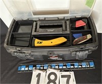 Plastic Tool box full of tools