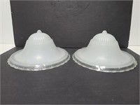 Pair of glass light fixture shades