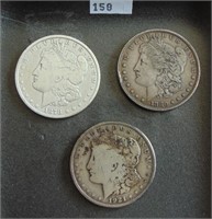 1878, 1880, 1921-S Morgan Dollars (culls).