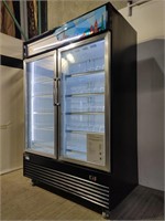 Glass 2-Door Merchandiser Refrigerator