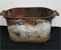 13.5 x 22 in broiler bucket.  Vintage and rustic
