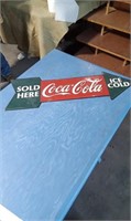 27" LONG COCA COLA TIN SIGN DATED 1990