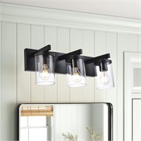 BONLICHT Modern 3-Light Vanity Light Fixture Black