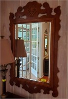 CHERRY BEVELED ANTIQUE MIRROR