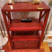 RED SHELF WITH DRAWER