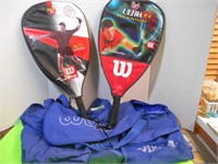 2 Cliff Swain Racquetball Rackets and Wilson Tote