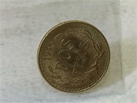 Gold 1945 Mexico Dos Pesos Coin - 90% Pure Gold