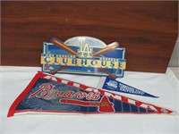 Sports Pennants & Clubhouse Sign