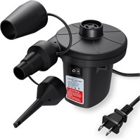 MAXEVER Quick-Fill Electric Air Pump with 3 Nozzle