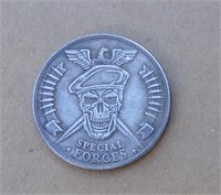 Special Forces Skull Hobo Style Challenge Dollar