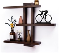 yaqew Variable Floating Shelves Wood Set of 4
