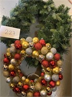 Lot of (2) wreaths; ornamental & more