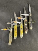 Five Steel Warrior "Peanut" knives