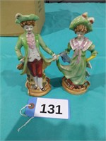 Pr. Occupied Japan 8\" Colonial Figurines