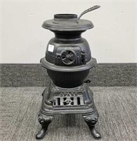 Signed Spark miniature cast iron pot belly stove