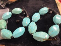 2 Turquoise Beaded Bracelets