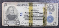 1903 City Of NY $5 bill