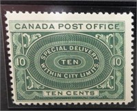Canada E1, MNH, CV $750 (CV from Unitrade 2024,