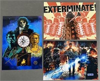 3x Cast Signed Doctor Who Prints / Photos