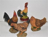Herco Rooster/Hen. Ganz Vintage Rooster Figurine