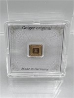 1G 9999 Fine Gold Geiger Bar