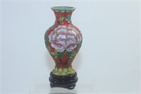 Small Vintage Cloisonne Enamel Vase