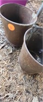 2 ANTIQUE BUCKETS WITH NO BOTTOM