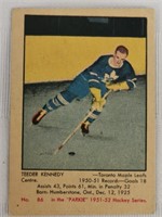 1951-52 Parkhurst NHL Teeder Kennedy Card #86