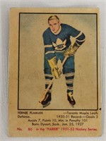 1951-52 Parkhurst NHL Fernie Flaman Card #80