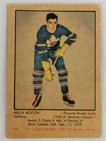 1951-52 Parkhurst NHL Hugh Bolton Card #79