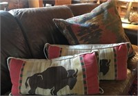 (4) Southwestern / Buffalo Throw Pillows