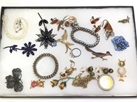 Group of Costume Pins, Bracelets & Necklaces