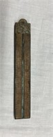 ANTIQUE STANLEY BRASS AND WOOD RULER