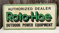 ROTO - HOE DEALER DOUBLE SIDED TIN SIGN