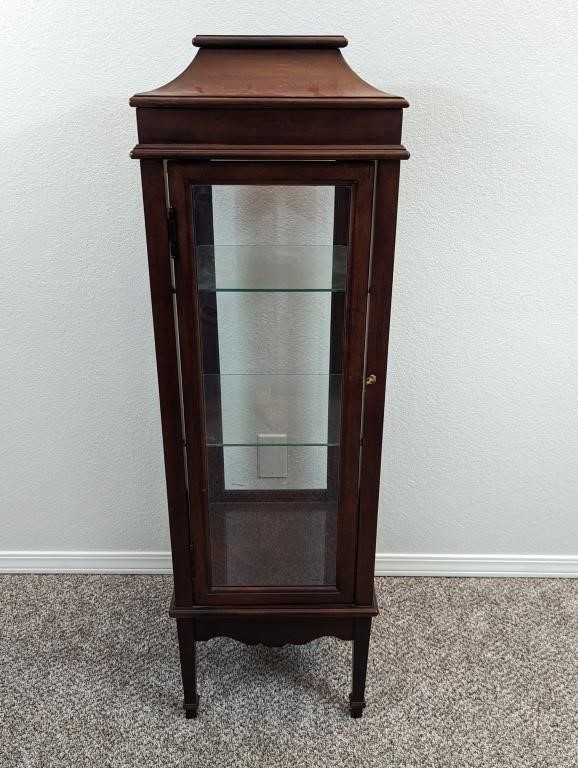4' Standing Curio Cabinet w/ Glass Shelves