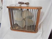 Vintage art deco wood box fan