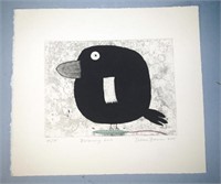 Dean Bowen 1957- "Balancing Bird 2005" etching