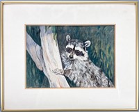 Barbara McDermott Raccoon Watercolor Painting
